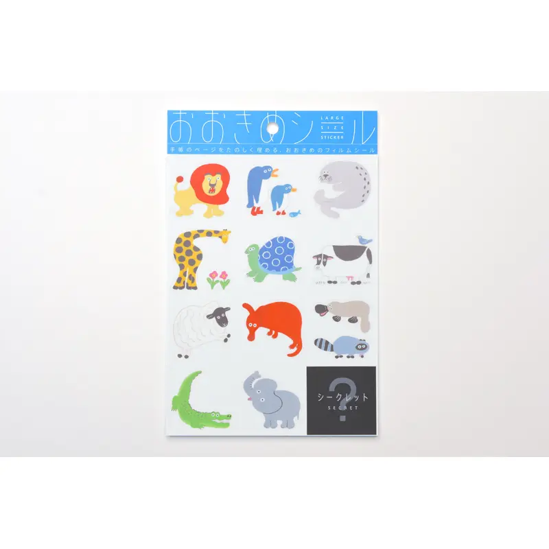Hitotoki Large Size Sticker Sheet - Zoo