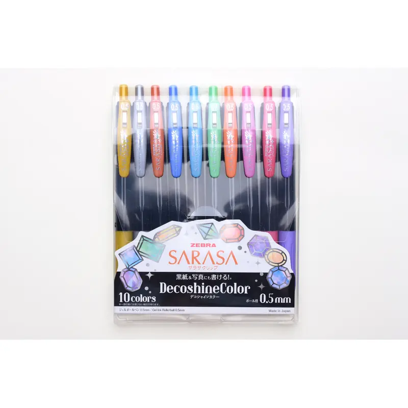 Zebra SARASA Decoshine Color - 0.5mm - Set of 10