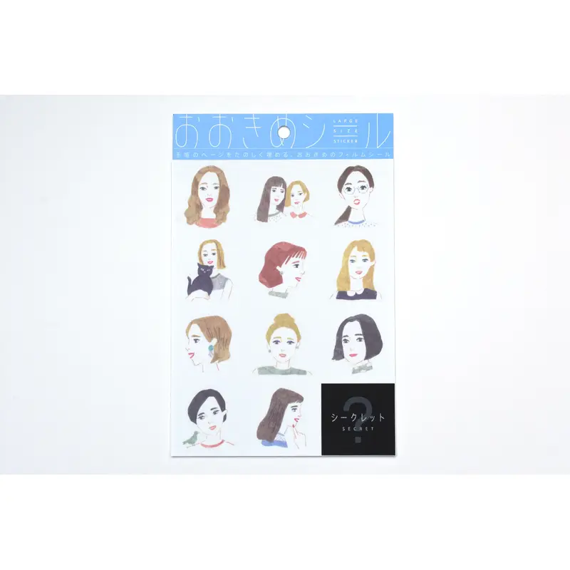 Hitotoki Large Size Sticker Sheet - Women