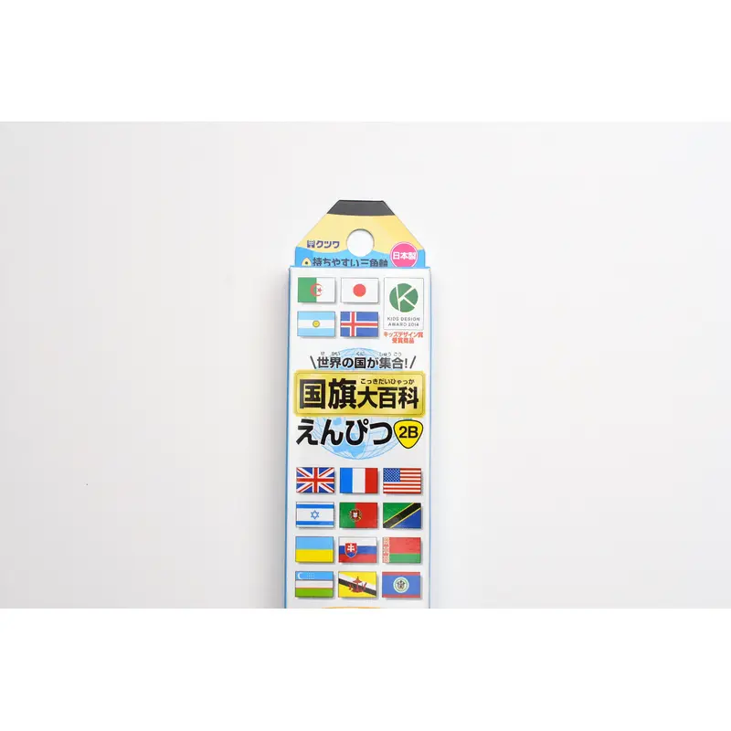 Kutsuwa National Flag Encyclopedia Pencil - Box of 12