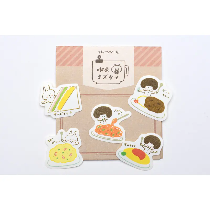 Papier Platz x Mizutama Cafe Series Flake Sticker - Cafe Foods