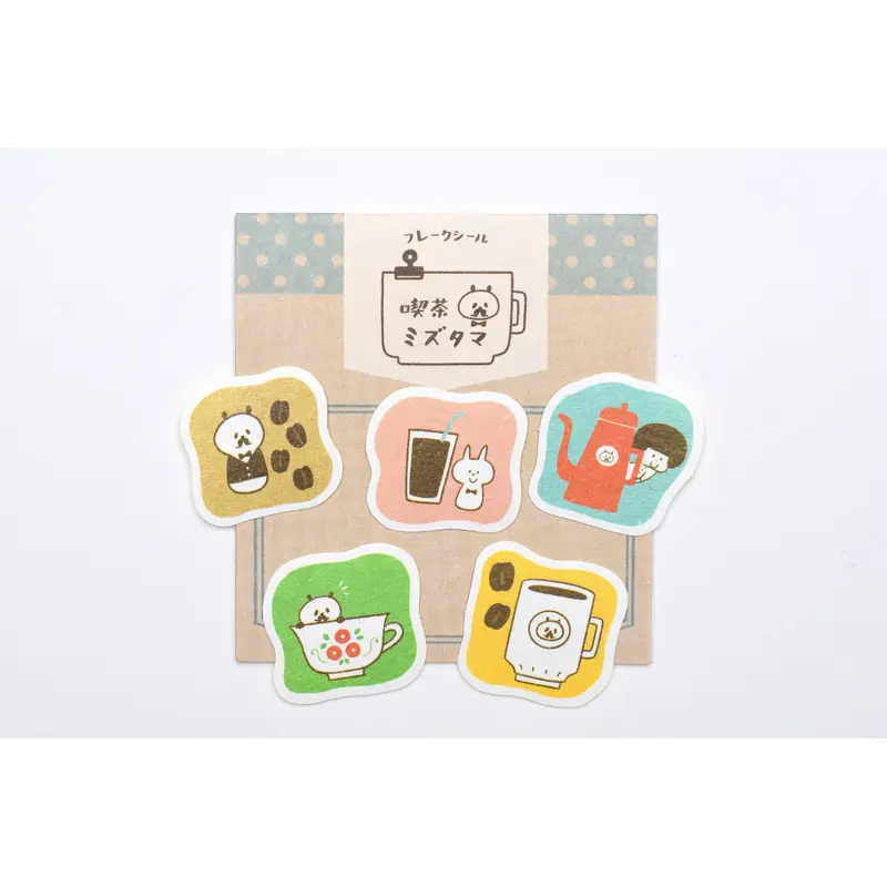Papier Platz x Mizutama Cafe Series Flake Sticker - Fun Cafe Shapes