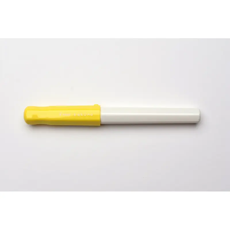 Pilot Kakuno Fountain Pen - White Barrel/Yellow Cap - Fine Nib