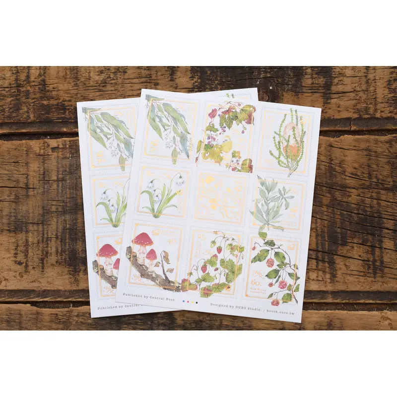 OURS x Hank Wild Wreath Stamp Stickers