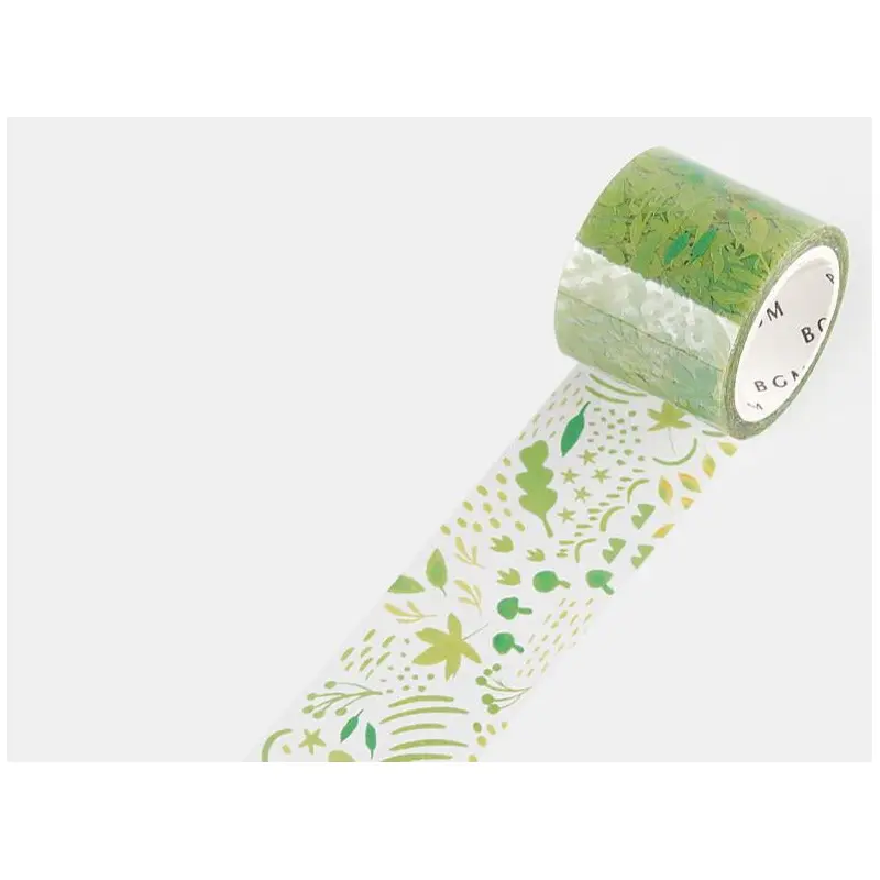 BGM Clear Tape - Green Leaves