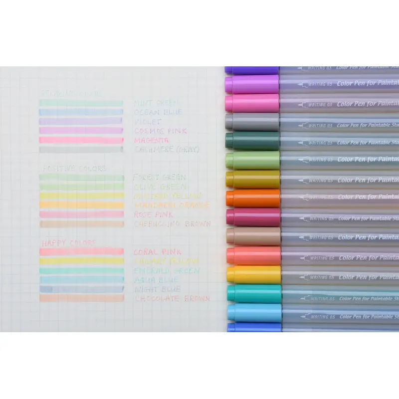 Midori Color Pens for Paintable Stamp