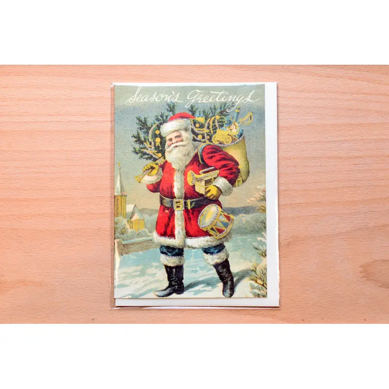 Season's Greetings Santa Greeting Card