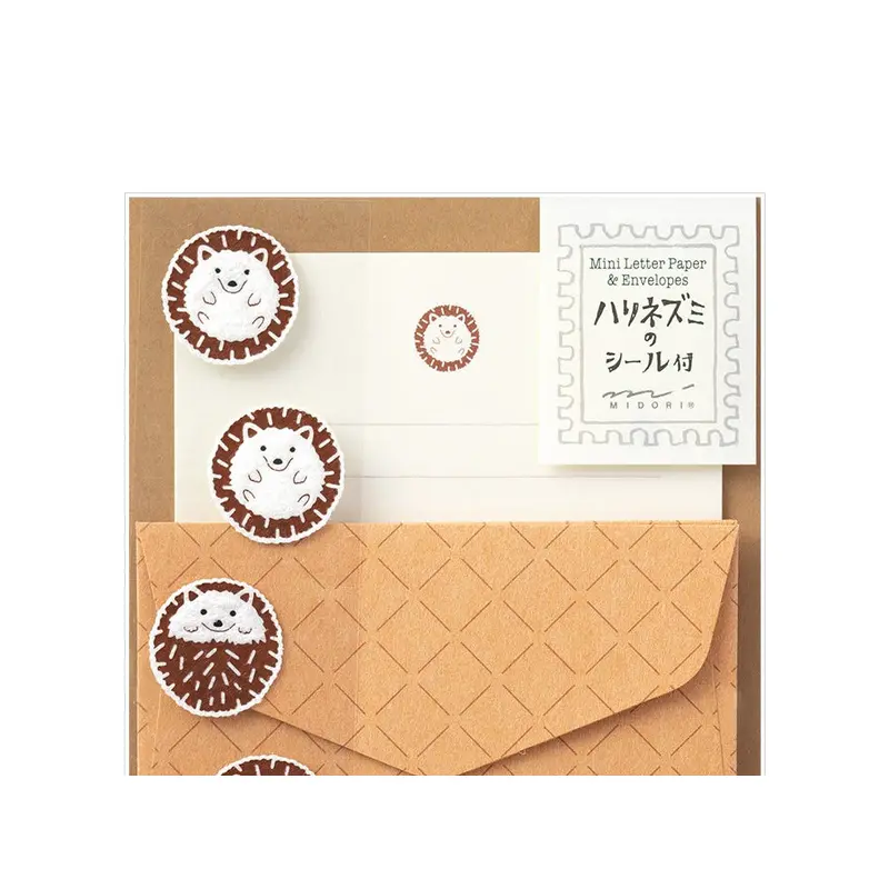 Extra-Mini Letter Set with Hedgehog Stickers