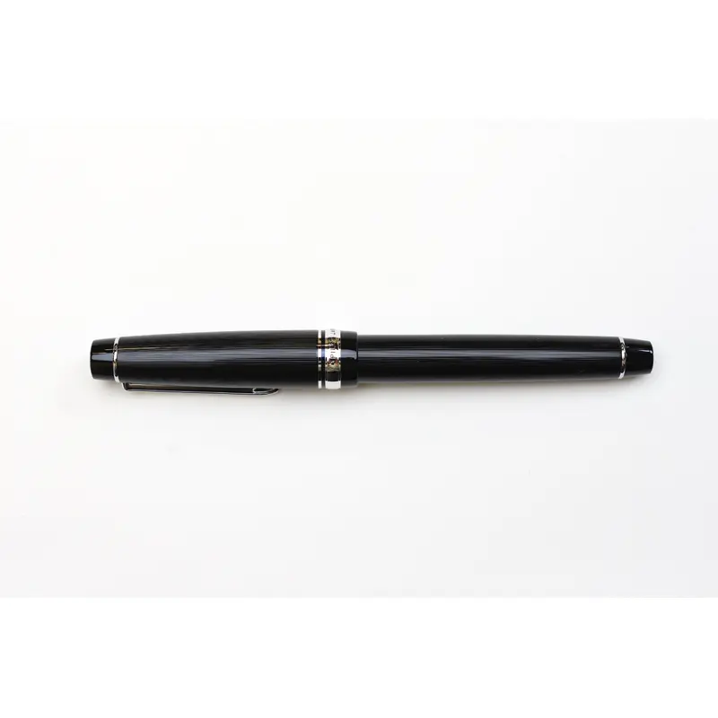 Pilot Justus 95 Fountain Pen - Stripe - Black/Rhodium