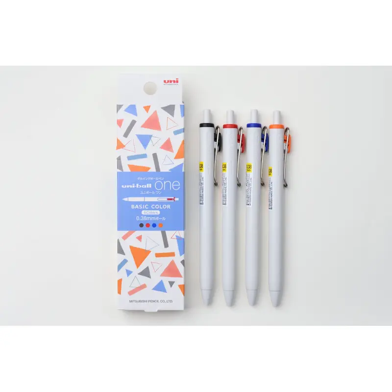 Uni-ball One - Basic Color - 0.38mm - Set of 4