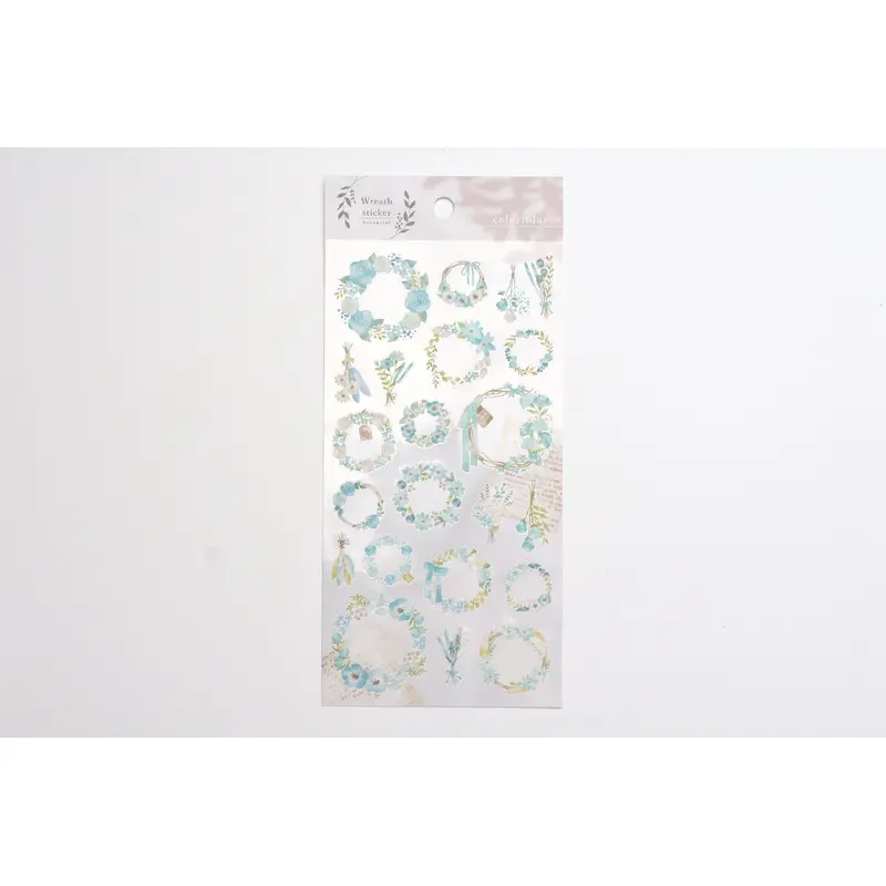 Wreath Sticker - Blue