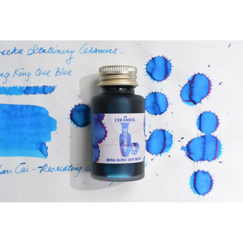 Yoseka Ceramics Ink Series - Ming Kong Que Blue