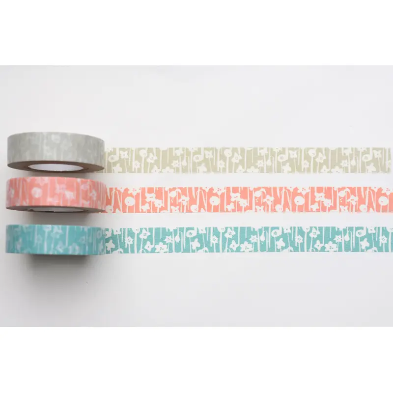 Classiky - ten to sen Little Flowers Masking Tape - 15mm - Set of 3