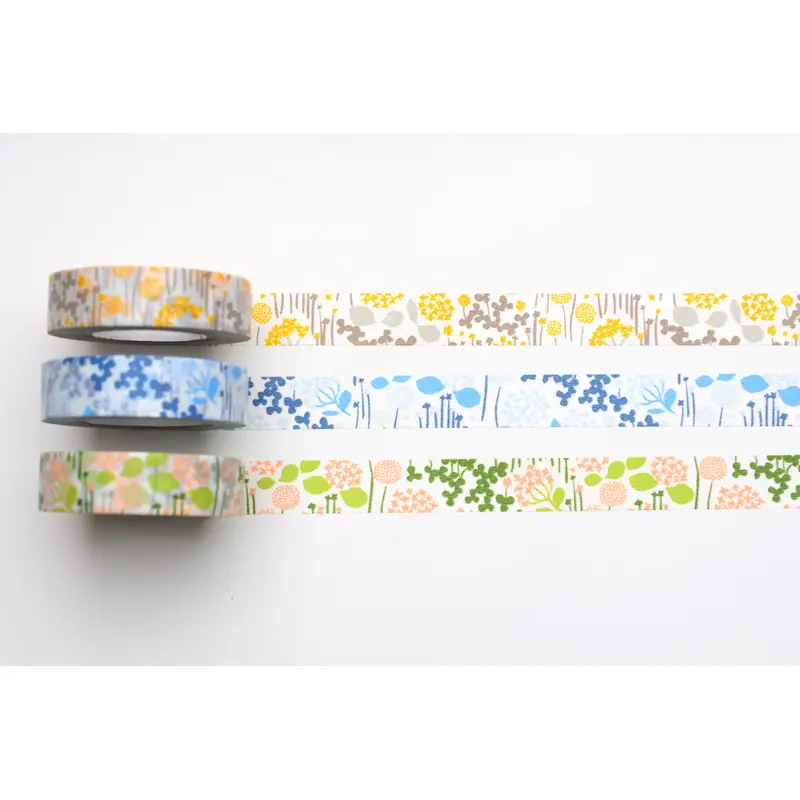 Classiky - ten to sen Little Garden Masking Tape - 15mm - Set of 3