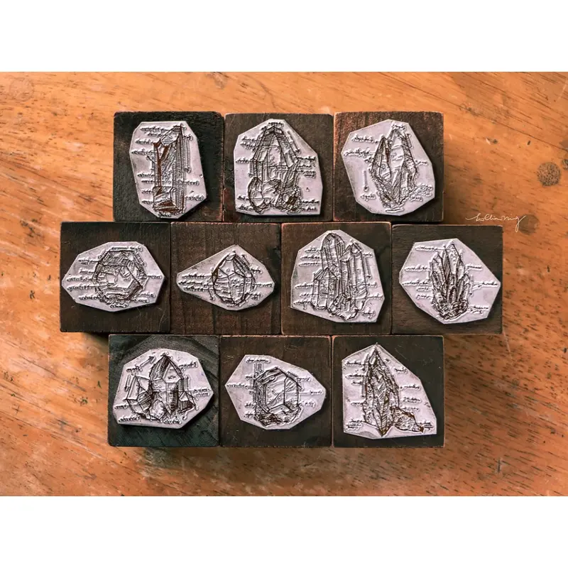 LCN Mineral Sketch Metal Stamp