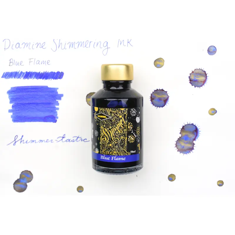 Diamine Shimmer Ink - Blue Flame - 50mL