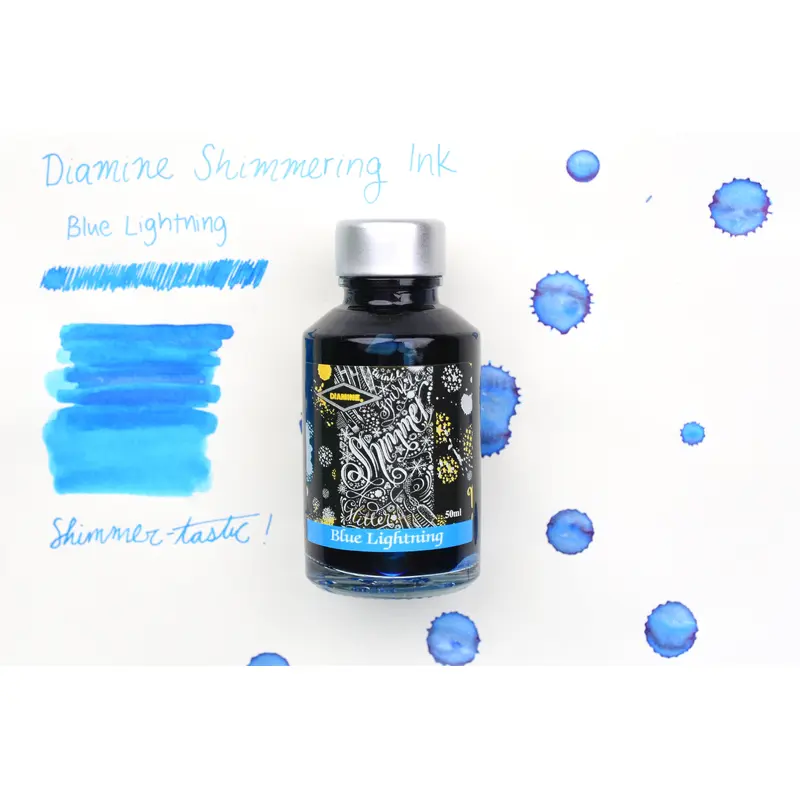 Diamine Shimmer Ink - Blue Lightning - 50mL