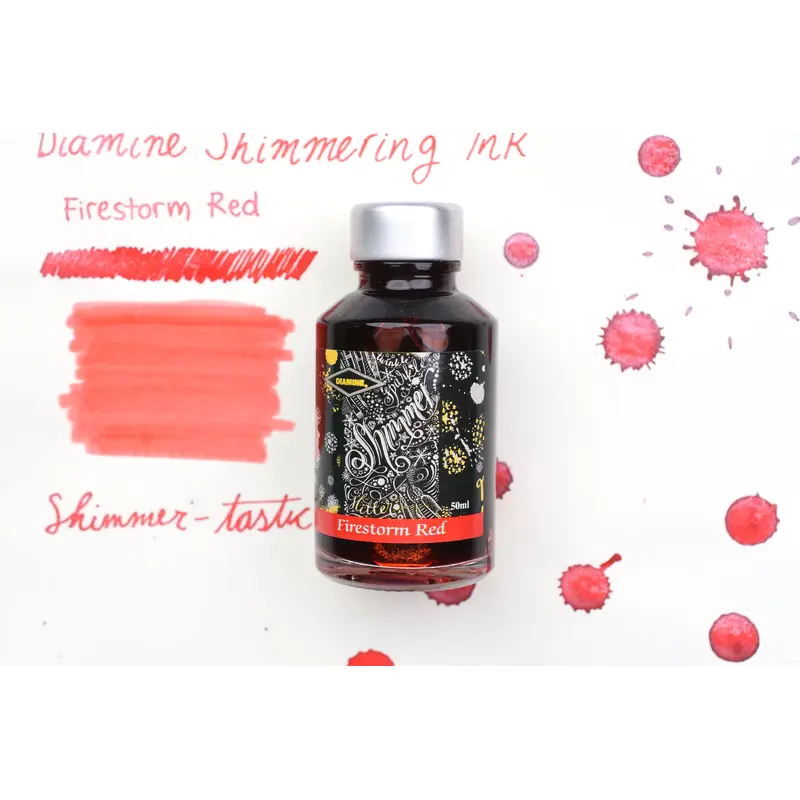 Diamine Shimmer Ink - Firestorm Red - 50mL