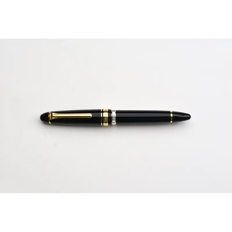 Nagasawa Original Large Piston Fountain Pen FL - Black/Gold