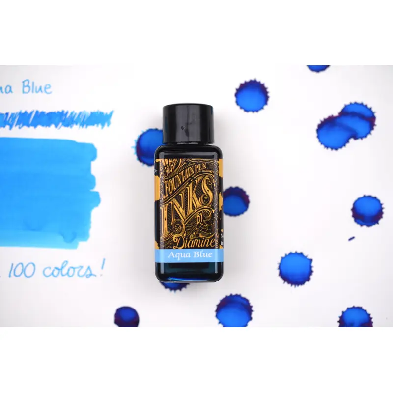 Diamine Fountain Pen Ink - Aqua Blue - 30mL