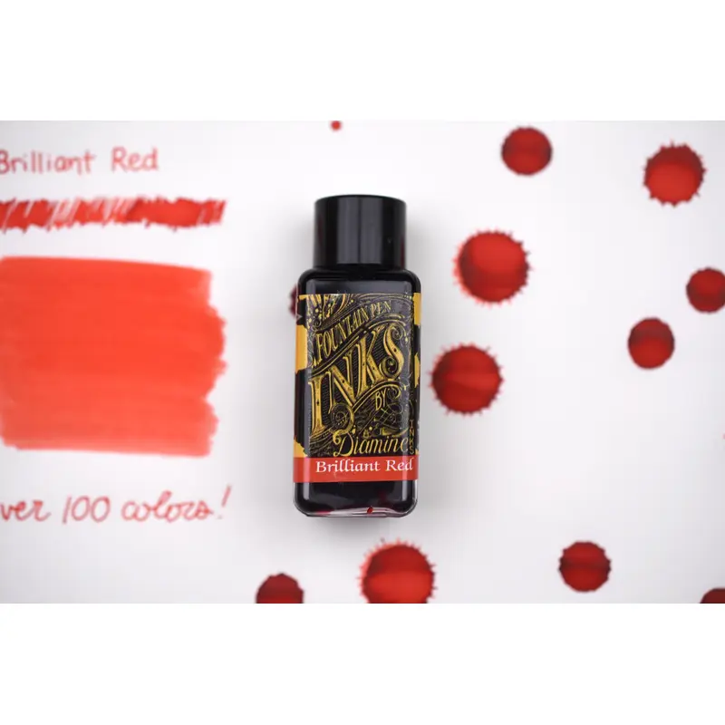 Diamine Fountain Pen Ink - Brilliant Red - 30mL