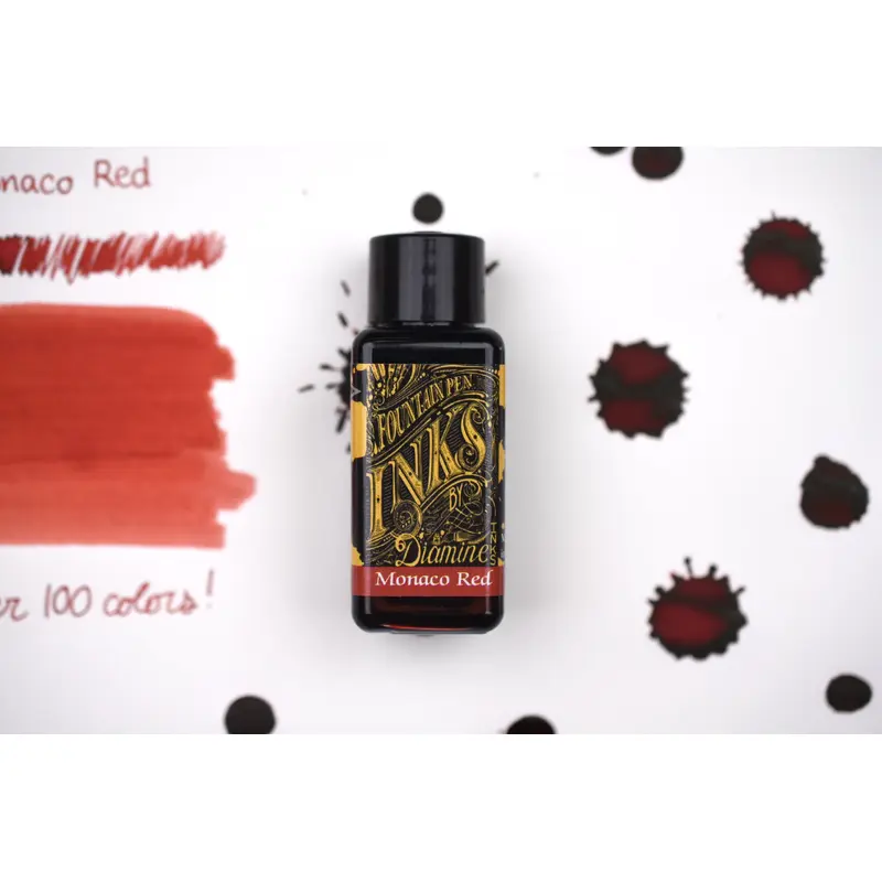 Diamine Fountain Pen Ink - Monaco Red - 30mL