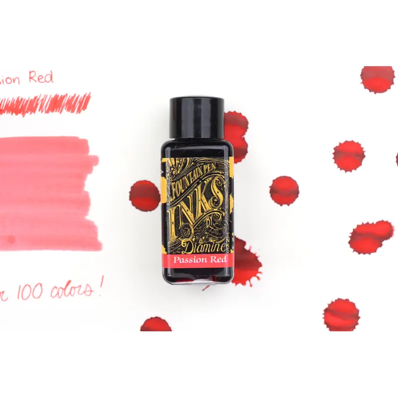 Diamine Fountain Pen Ink - Passion Red - 30mL