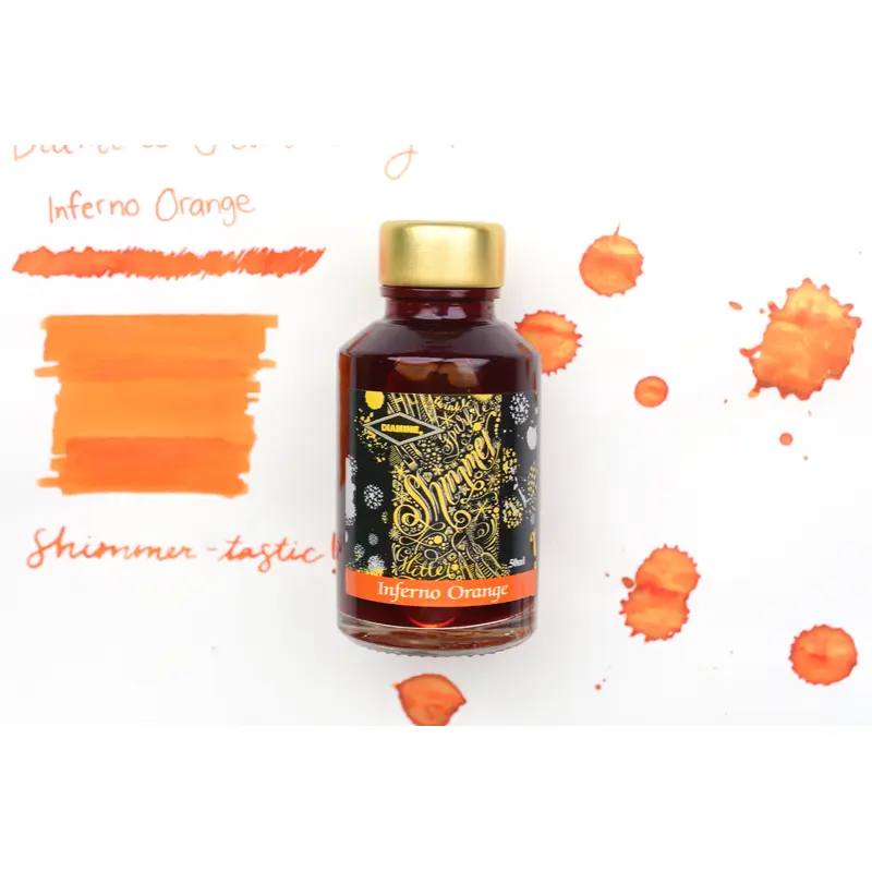 Diamine Shimmer Ink - Inferno Orange - 50mL