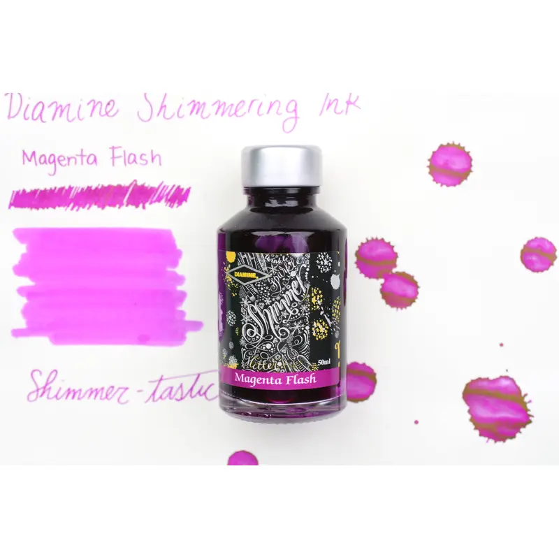 Diamine Shimmer Ink - Magenta Flash - 50mL