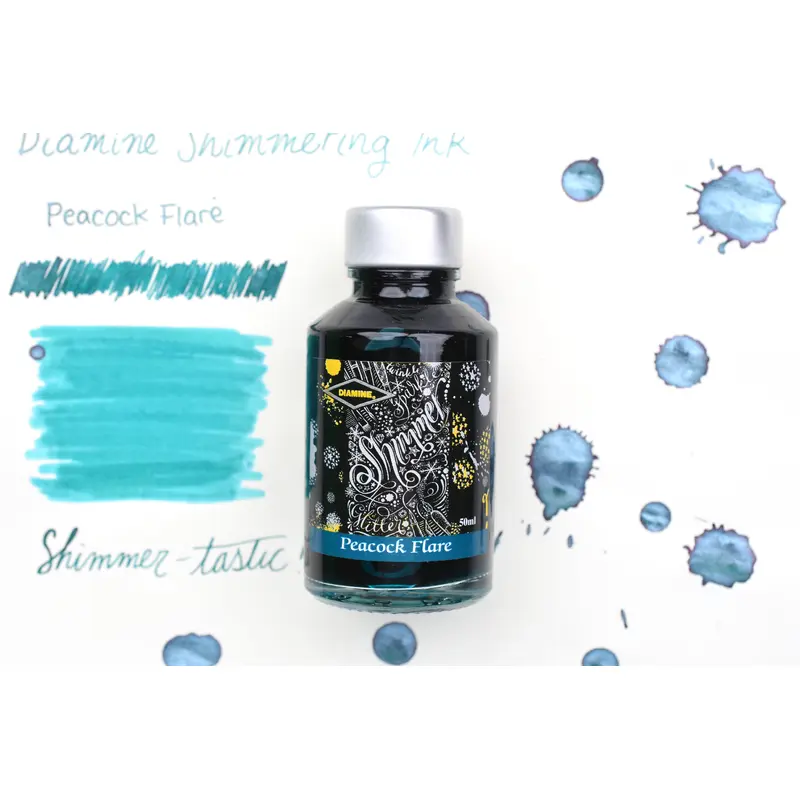 Diamine Shimmer Ink - Peacock Flare - 50mL