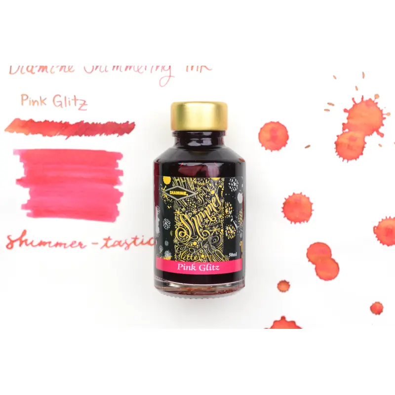 Diamine Shimmer Ink - Pink Glitz - 50mL
