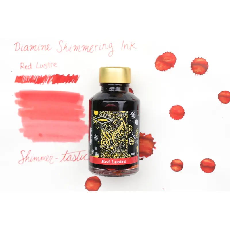 Diamine Shimmer Ink - Red Lustre - 50mL