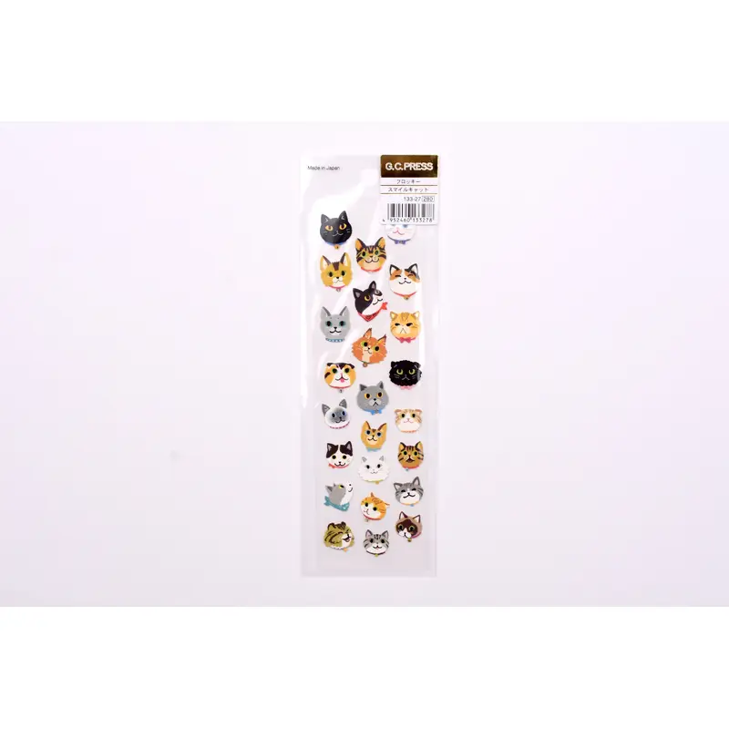 G.C. Press Velvet Stickers - Smiling Cats