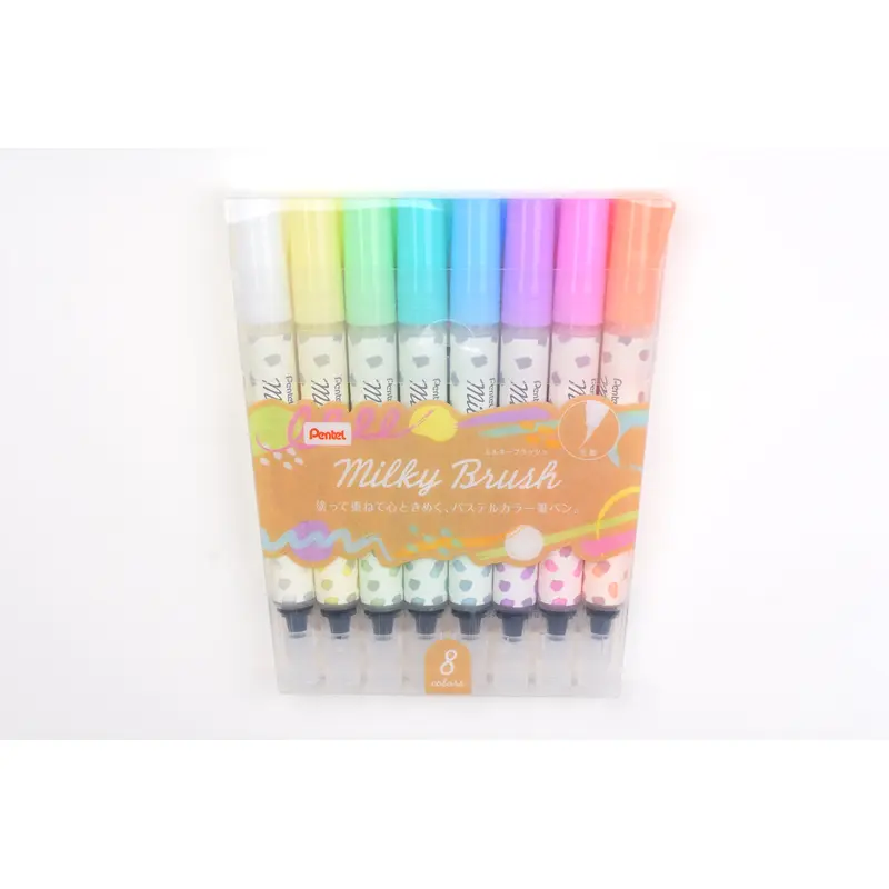 Pentel Milky Brush Marker Set