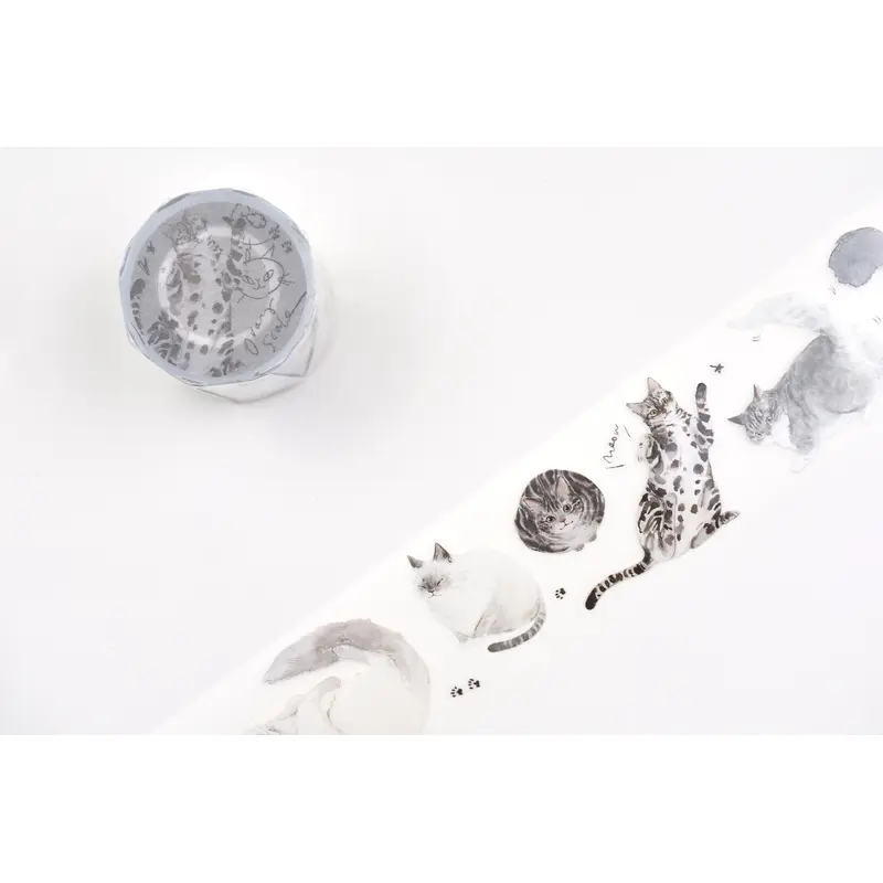 Some Sort of Fern Matte PET Tape - Cat - Gray Scale