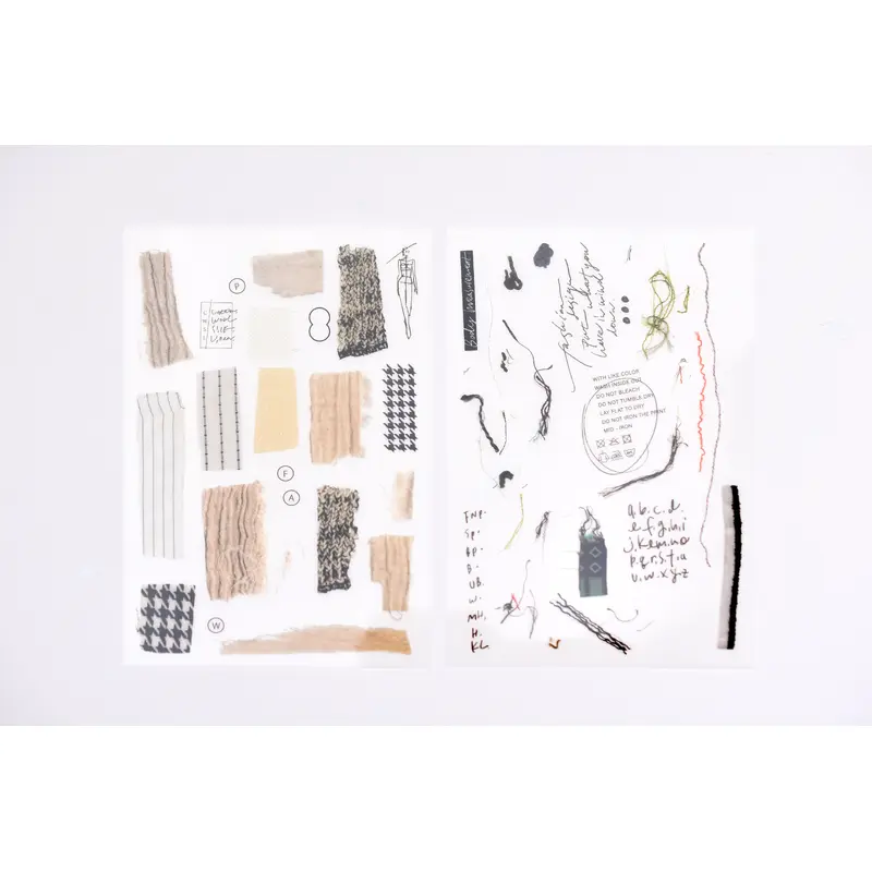 Some Sort of Fern Print On Stickers - Fabric Fibers