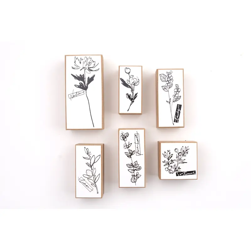 Some Sort of Fern Wooden Stamp - Birthday Flowers