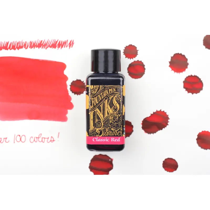 Diamine Fountain Pen Ink - Classic Red - 30mL