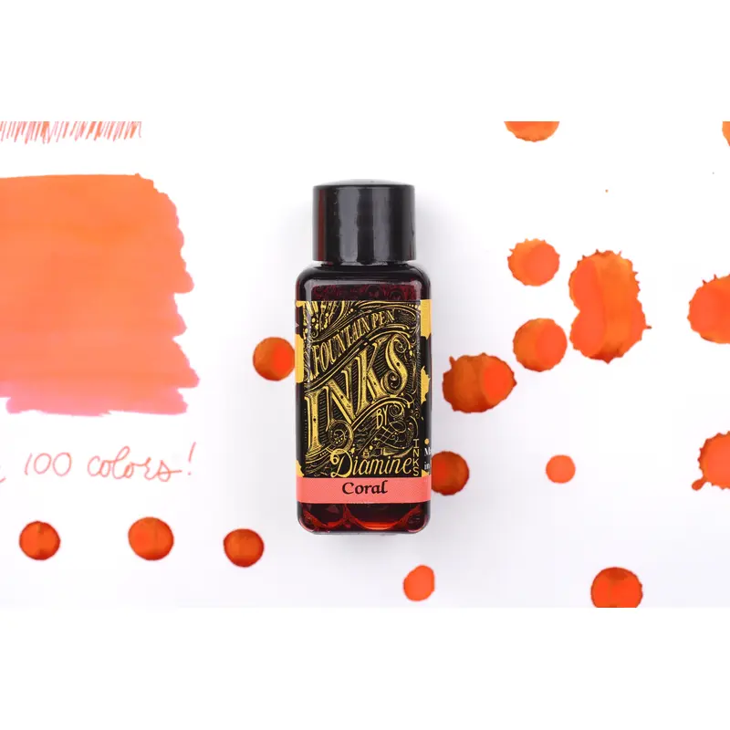 Diamine Fountain Pen Ink - Coral - 30mL