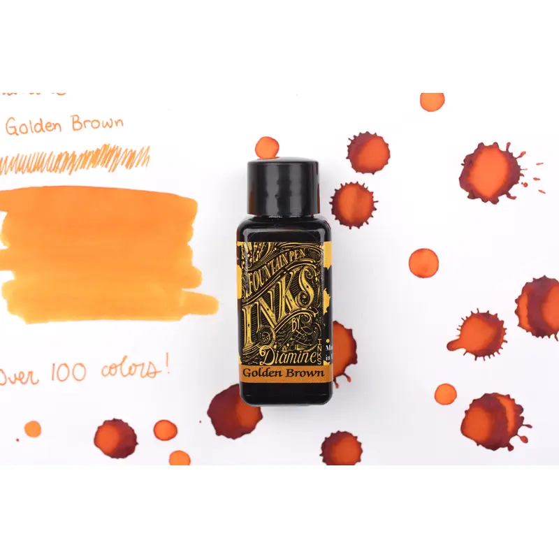 Diamine Fountain Pen Ink - Golden Brown - 30mL
