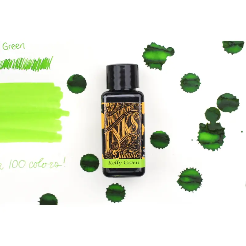 Diamine Fountain Pen Ink - Kelly Green - 30mL