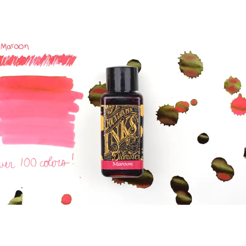 Diamine Fountain Pen Ink - Maroon - 30mL