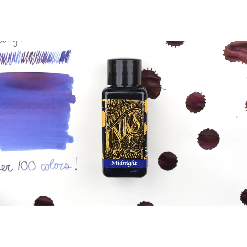 Diamine Fountain Pen Ink - Midnight - 30mL