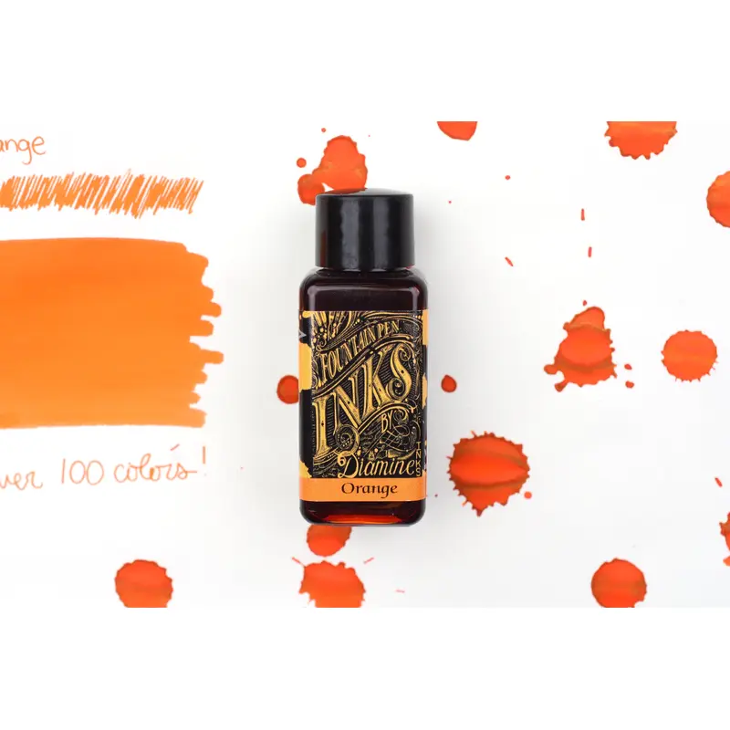 Diamine Fountain Pen Ink - Orange - 30mL