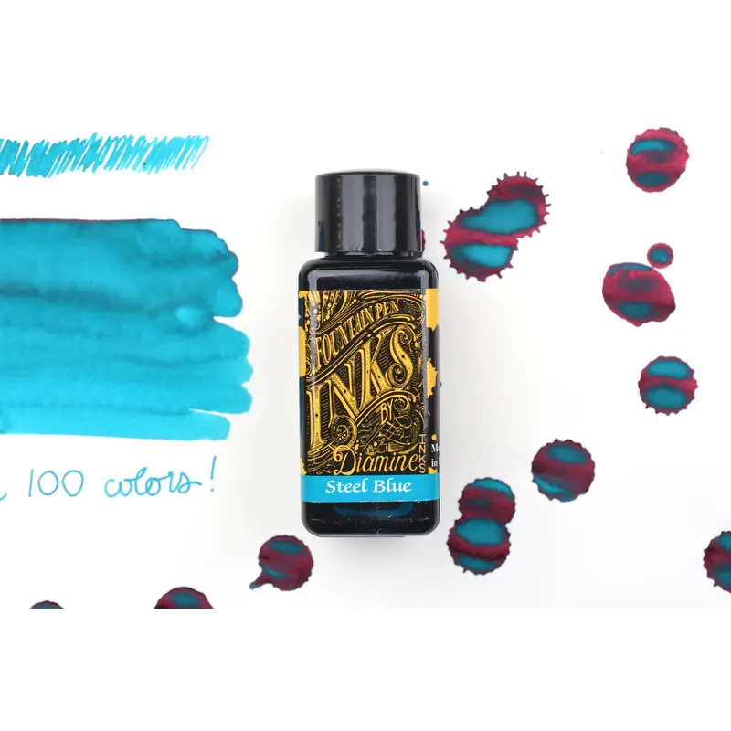 Diamine Fountain Pen Ink - Steel Blue - 30mL