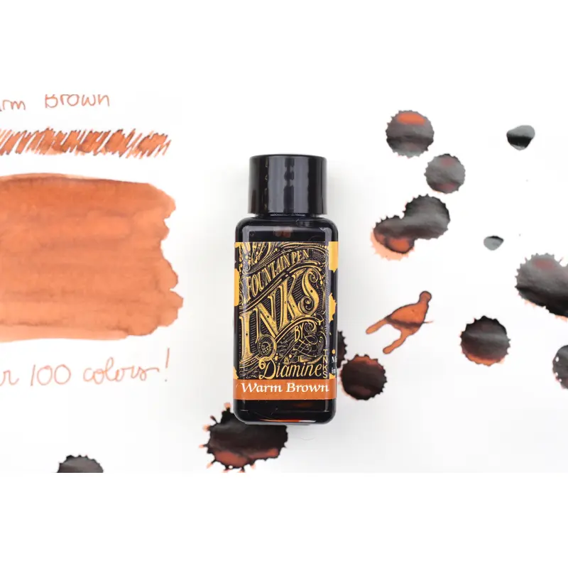Diamine Fountain Pen Ink - Warm Brown - 30mL