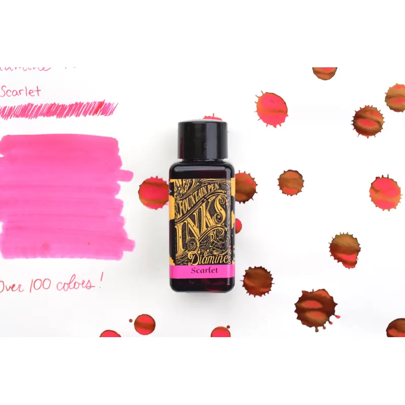 Diamine Fountain Pen Ink - Scarlet - 30mL