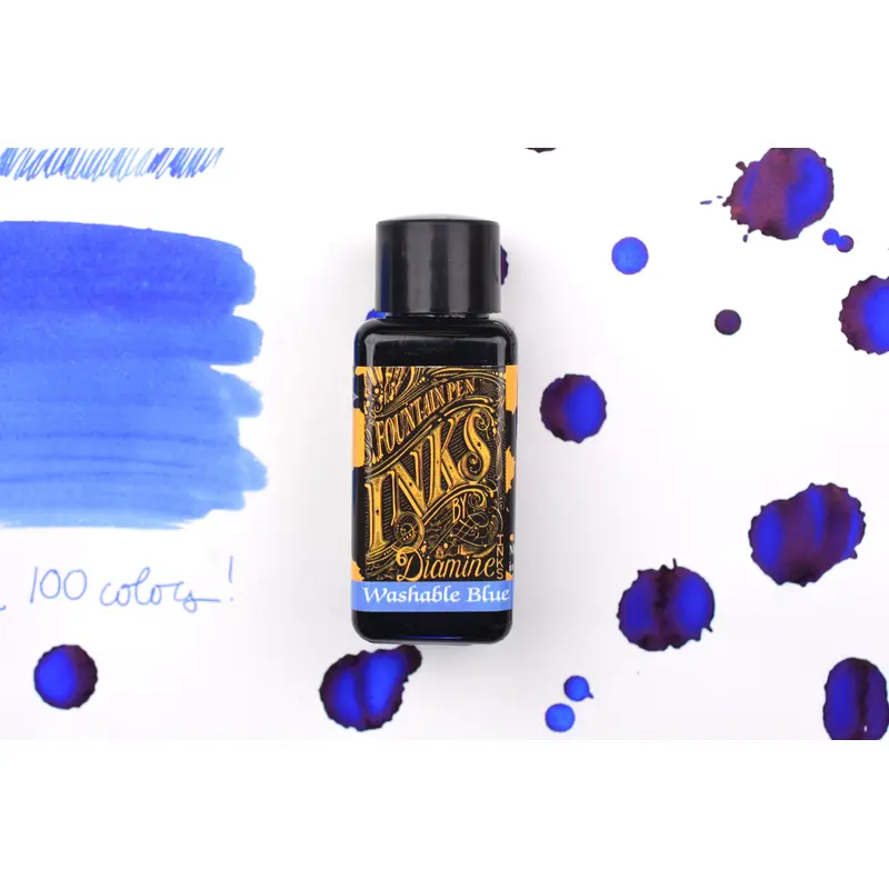 Diamine Fountain Pen Ink - Washable Blue - 30mL