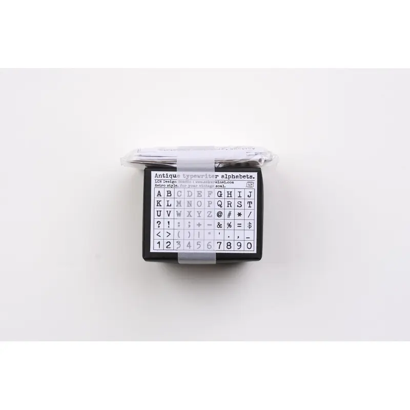 LCN DIY Mini Rubber Stamp Set - Antique Typewriter Alphabets (Limited Edition)