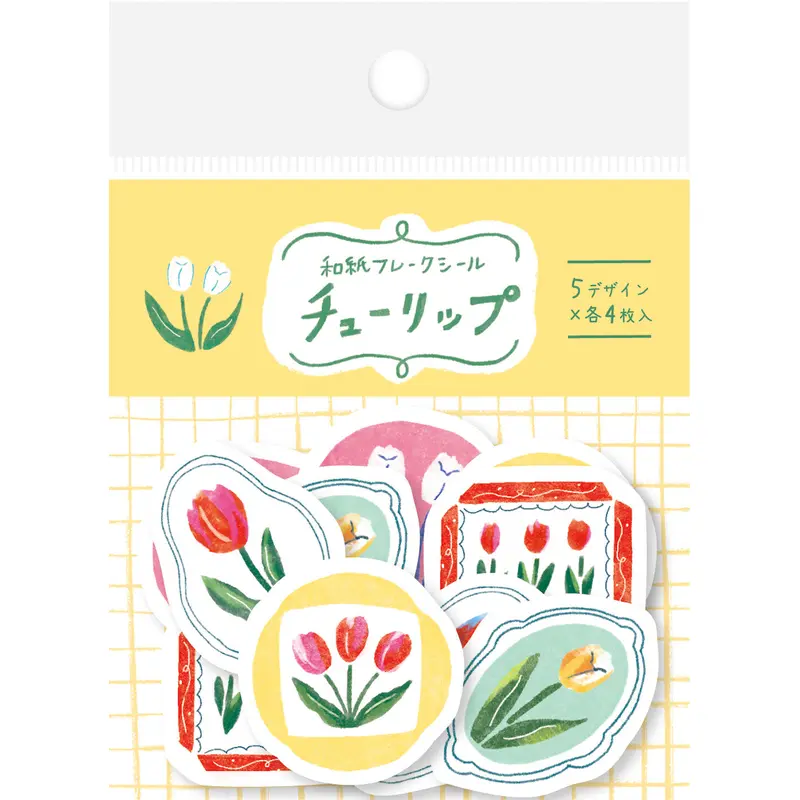 Furukawa Paper "Pochitto" Flake Sticker - Tulip